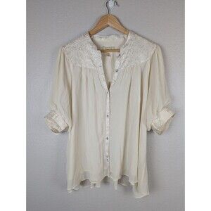 Anthropologie Moulinette Soeurs top size 14 puff Regencycore tapestry retro 185